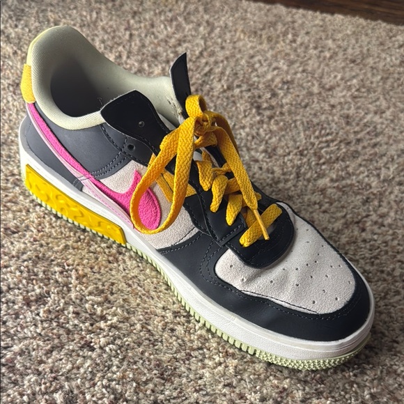 Nike Air-force 1 Sneakers with Pink and Yellow Details - Picture 5 of 8